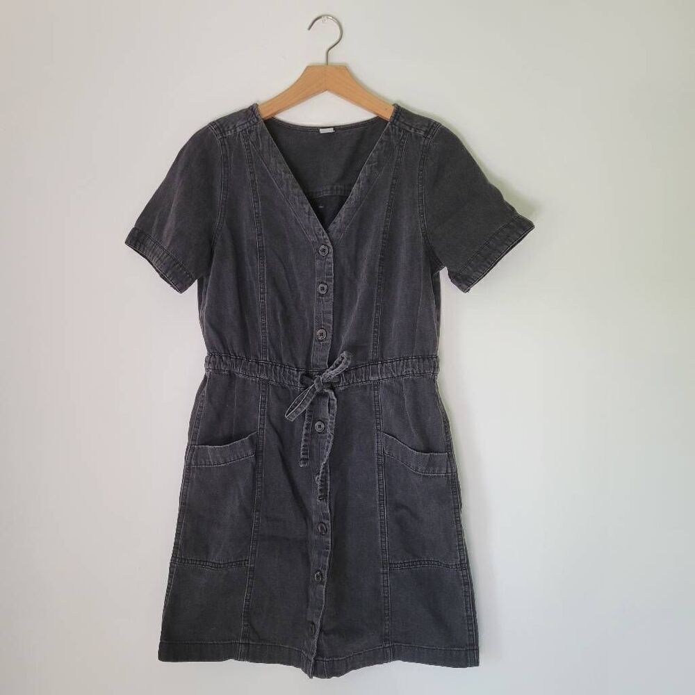 Old Navy Short Sleeve Utility Mini Dress 100% Cotton Blackjack XS